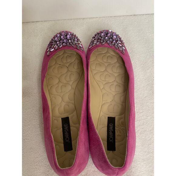 JOAN & David Purple Pink Bead Embellished Suede Ballet Flats - Size 7 1/2 - Picture 4 of 11